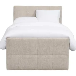 Boxspring met opbergruimte Kanso - taupe - 120x200 cm
