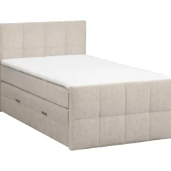 Boxspring met opbergruimte Kanso - taupe - 120x200 cm