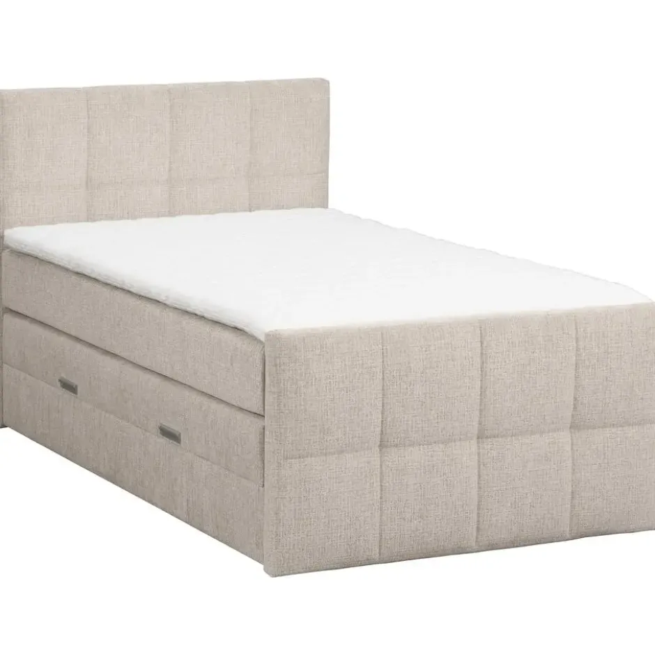 Boxspring met opbergruimte Kanso - taupe - 120x200 cm