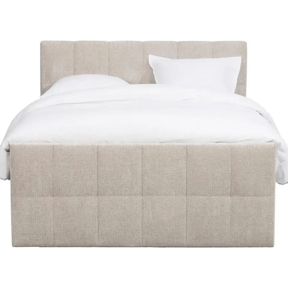 Boxspring met opbergruimte Kanso - taupe - 180x200 cm