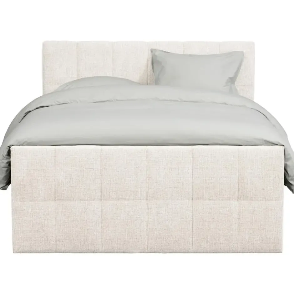 Boxspring met opbergruimte Kanso - ecru - 160x200 cm