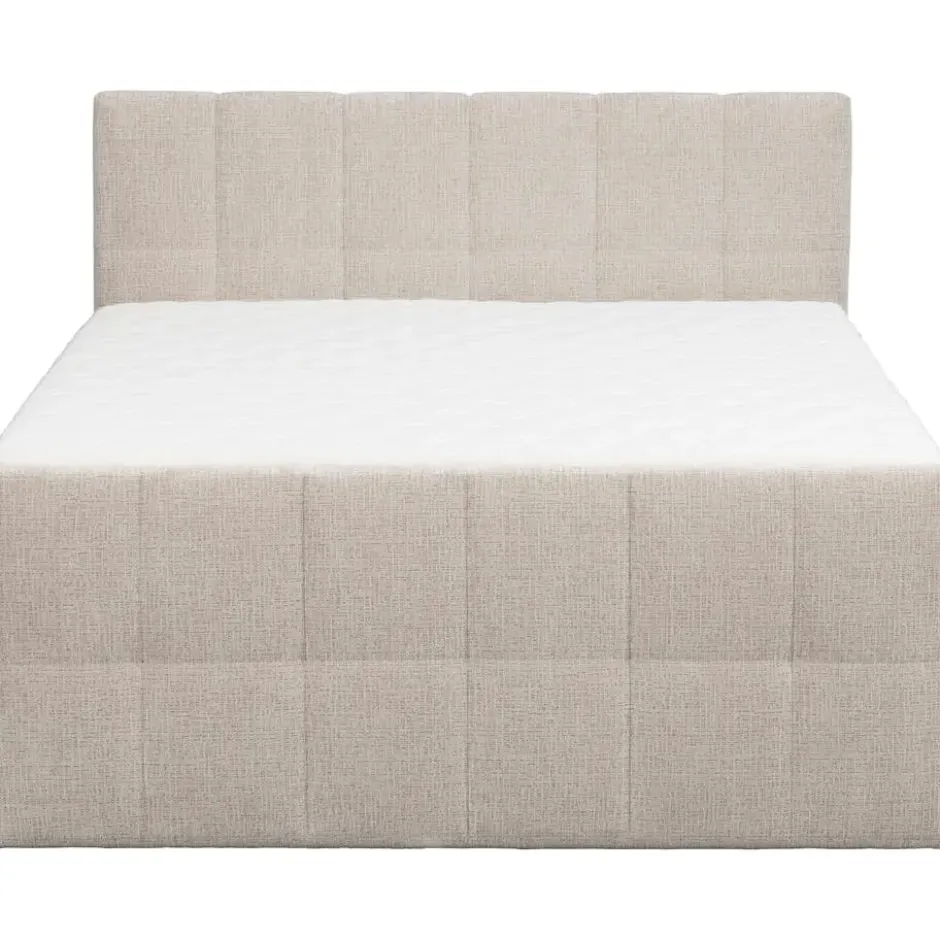Boxspring met opbergruimte Kanso - taupe - 140x200 cm