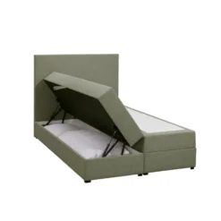 Boxspring met opbergruimte Liv egaal - groen - 120x200 cm
