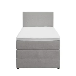 Boxspring met opbergruimte Liv egaal - lichtgrijs - 90x200 cm