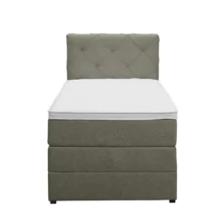 Boxspring met opbergruimte Liv geruit - groen - 90x200 cm