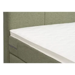 Boxspring met opbergruimte Liv geblokt - groen - 90x200 cm