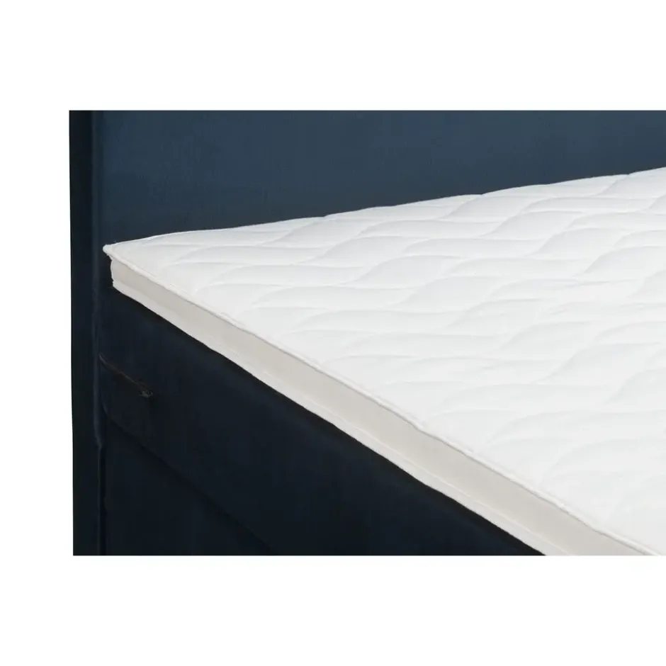 Boxspring met opbergruimte Liv egaal - blauw - 120x200 cm