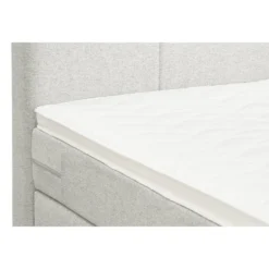 Boxspring met opbergruimte Liv geblokt - ecru - 160x200 cm