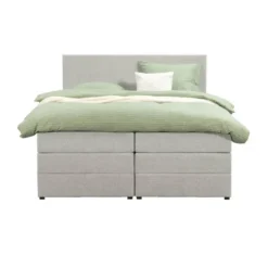 Boxspring met opbergruimte Liv egaal - ecru - 180x200 cm