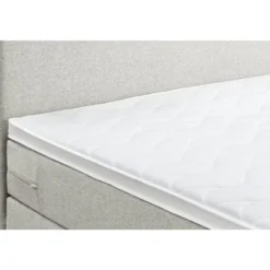 Boxspring met opbergruimte Liv egaal - ecru - 180x200 cm
