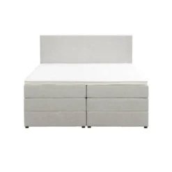 Boxspring met opbergruimte Liv egaal - ecru - 140x200 cm