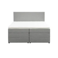 Boxspring met opbergruimte Liv egaal - lichtgrijs - 140x200 cm
