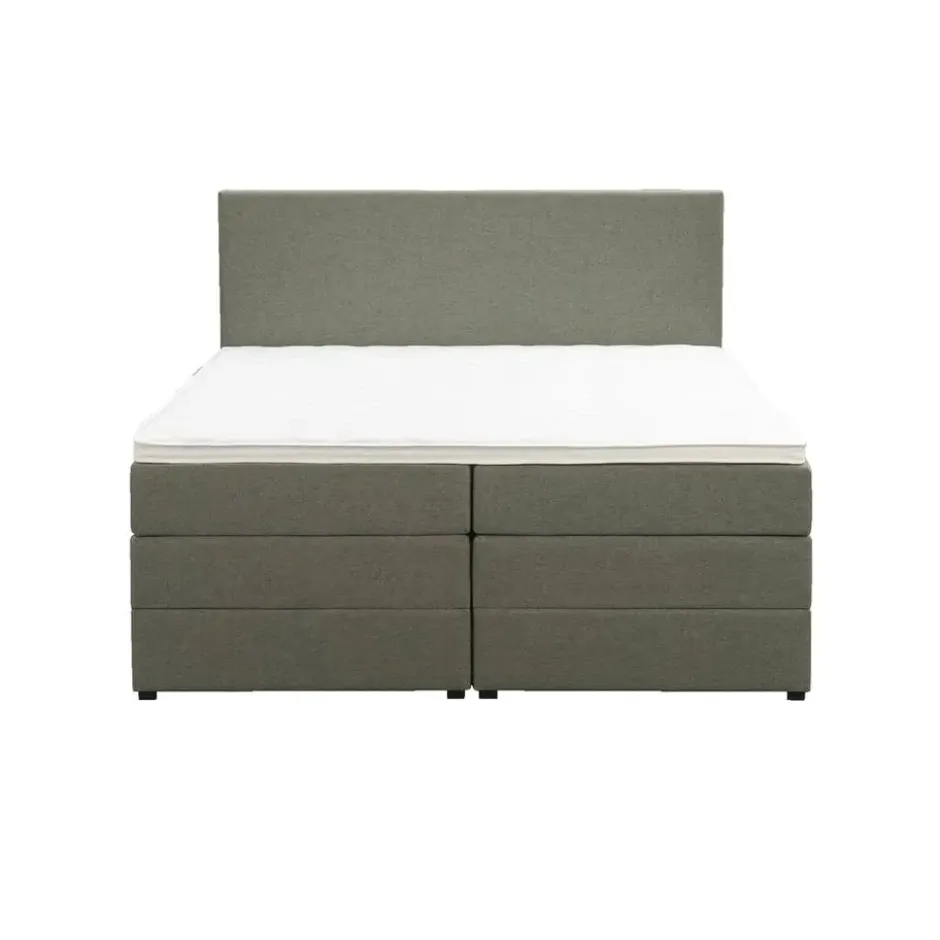 Boxspring met opbergruimte Liv egaal - groen - 160x200 cm