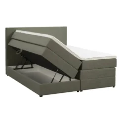 Boxspring met opbergruimte Liv egaal - groen - 180x200 cm