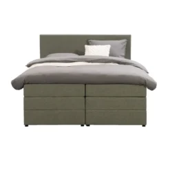 Boxspring met opbergruimte Liv egaal - groen - 180x200 cm