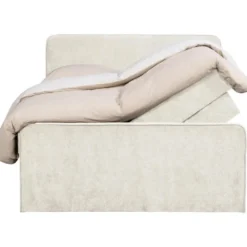 Boxspring met opbergruimte Mori - lichtgrijs - 140x200 cm