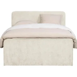 Boxspring met opbergruimte Mori - lichtgrijs - 180x200 cm