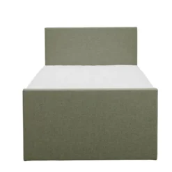 Boxspring met voetbord Liv egaal - groen - 120x200 cm - vierkante poot