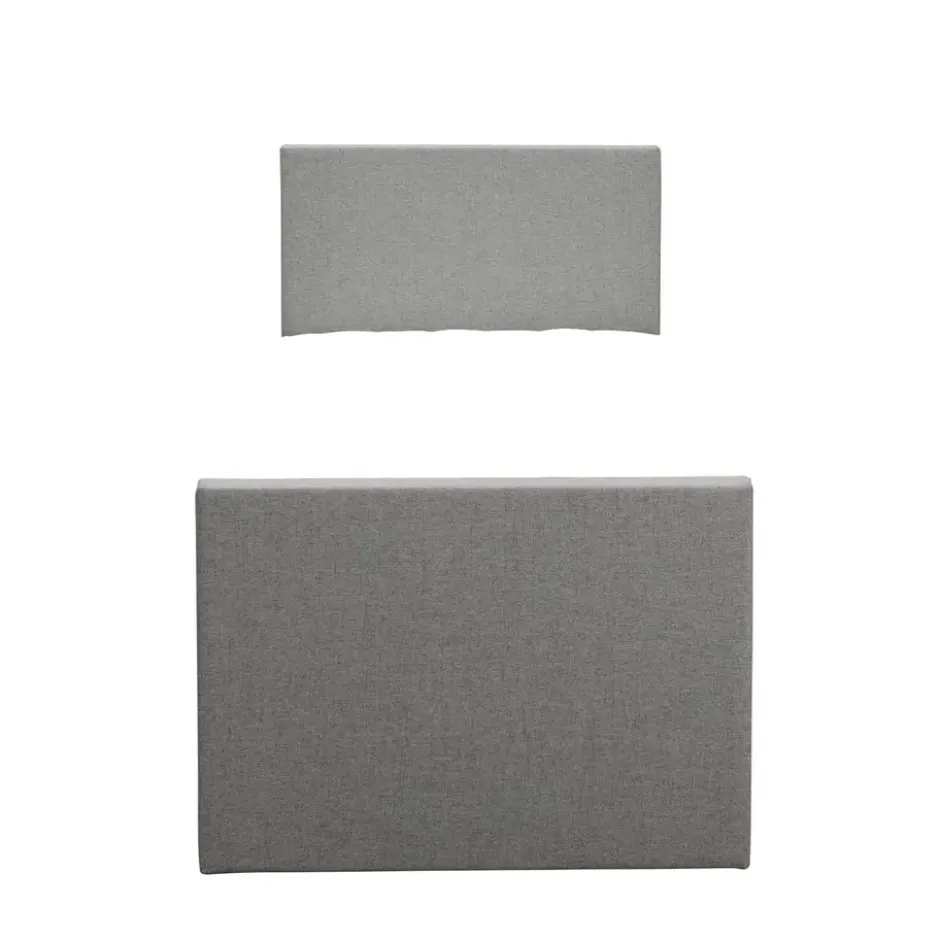 Boxspring met voetbord Liv egaal - lichtgrijs - 90x200 cm - vierkante poot