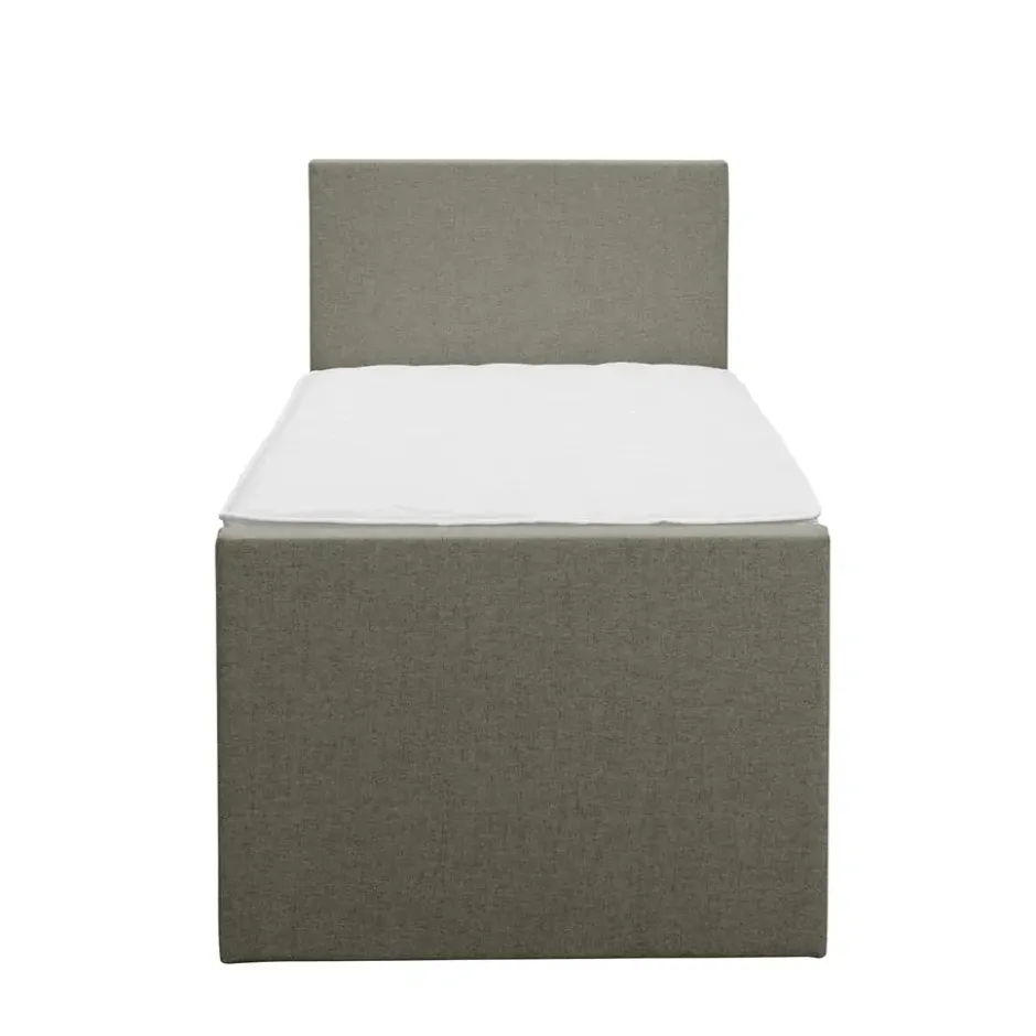 Boxspring met voetbord Liv egaal - groen - 90x200 cm - slanke poot