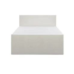 Boxspring met voetbord Liv egaal - ecru - 140x200 cm - ronde poot