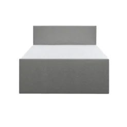 Boxspring met voetbord Liv egaal - lichtgrijs - 140x200 cm - ronde poot