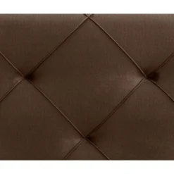 Boxspring met voetbord Liv geruit - bruin - 180x200 cm - ronde poot