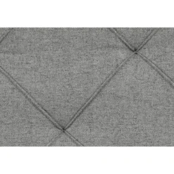 Boxspring met voetbord Liv geruit - lichtgrijs - 180x200 cm - ronde poot