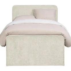 Boxspring Mori - lichtgrijs - 120x200 cm