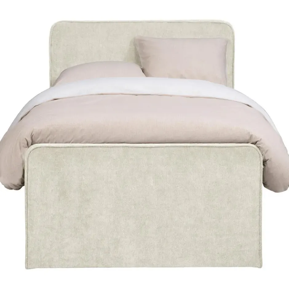 Boxspring Mori - lichtgrijs - 120x200 cm