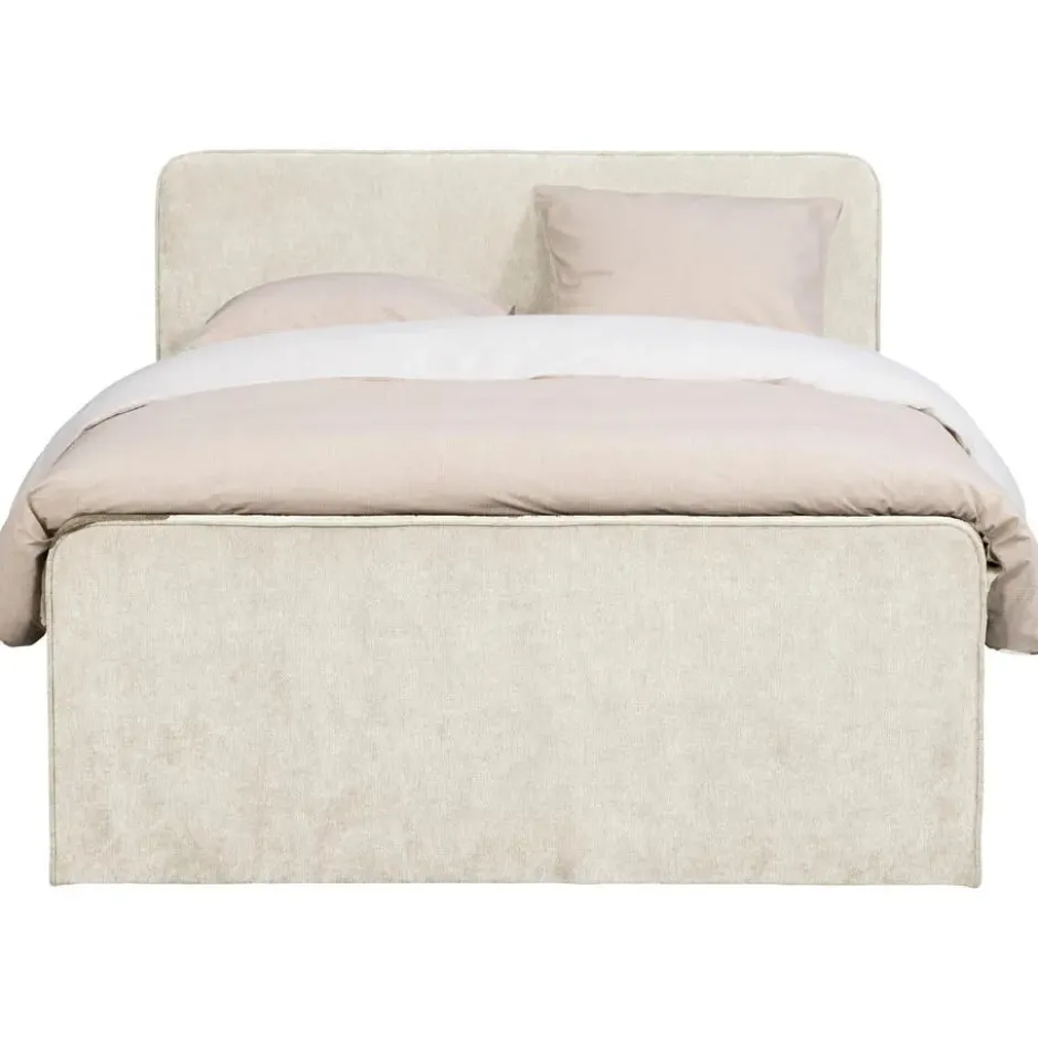 Boxspring Mori - lichtgrijs - 160x200 cm