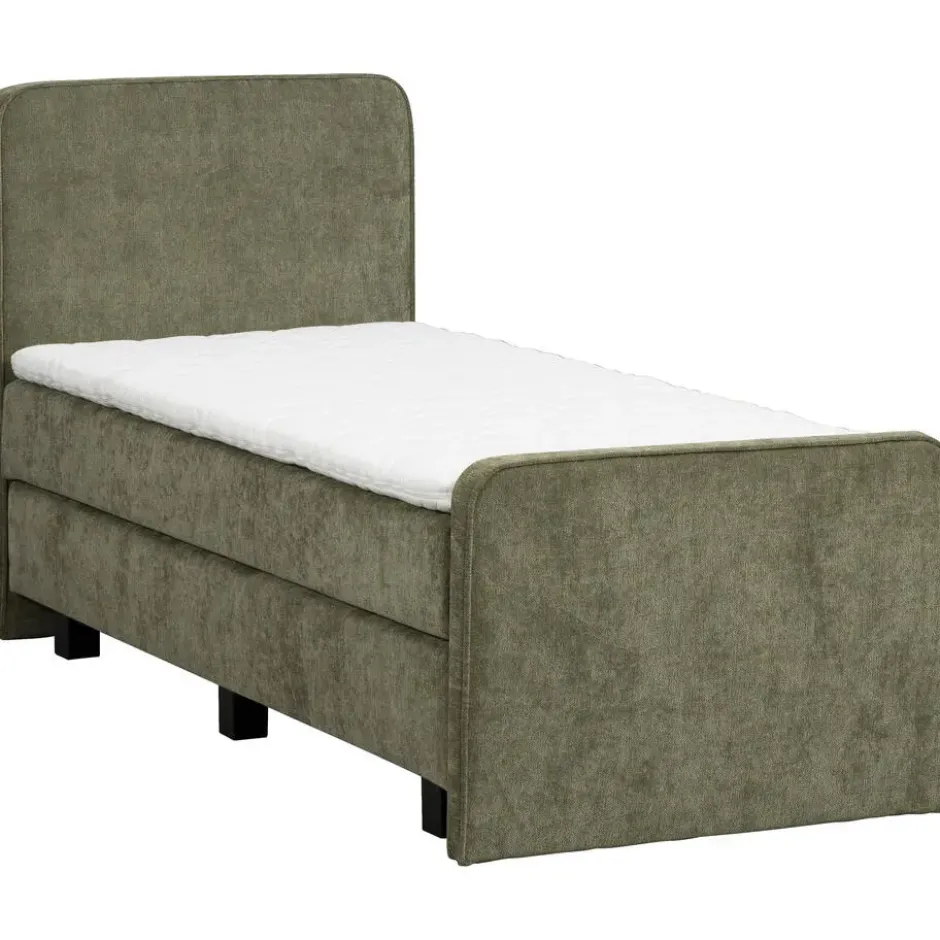 Boxspring Mori - vergrijsd groen - 90x200 cm
