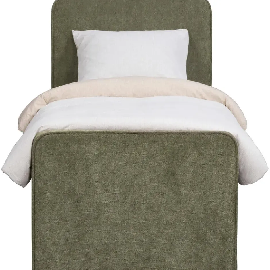Boxspring Mori - vergrijsd groen - 90x200 cm