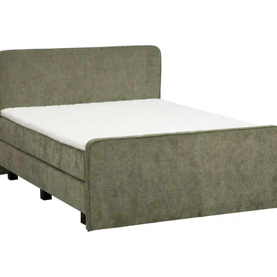 Boxspring Mori - vergrijsd groen - 160x200 cm