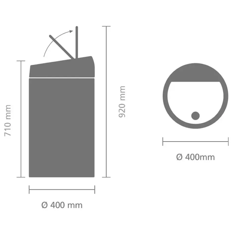 Brabantia Touch Bin Afvalemmer 60 liter Moonlight Black