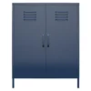 Bradford - Kledingkast met 2 marineblauwe metalen deuren