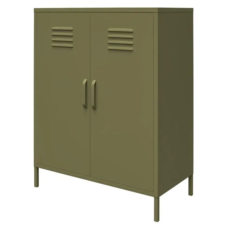 Bradford - Wandkast met 2 groene metalen deuren
