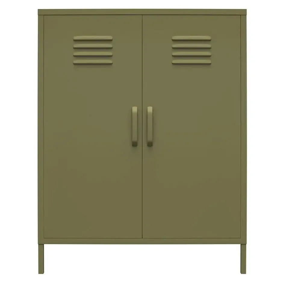 Bradford - Wandkast met 2 groene metalen deuren