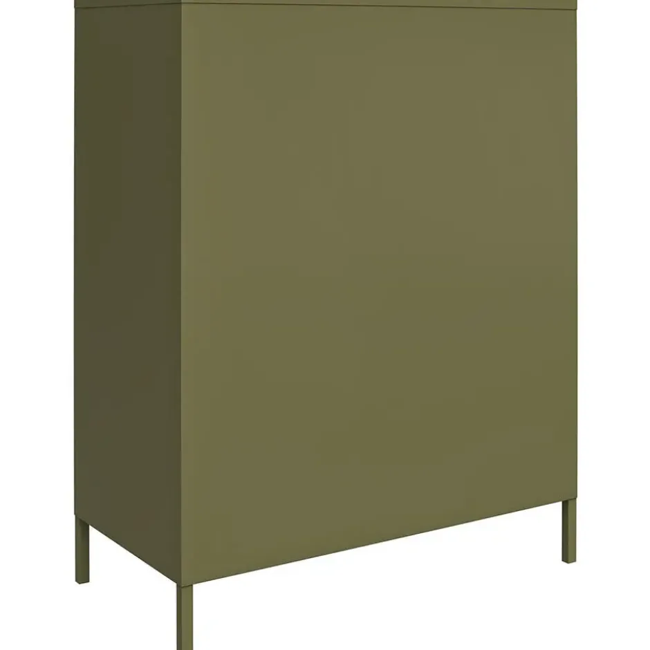Bradford - Wandkast met 2 groene metalen deuren