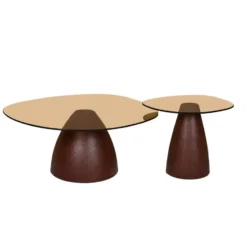 Brix - Bijzettafel - Brix Mylon Burgundy 50cm - Bruin
