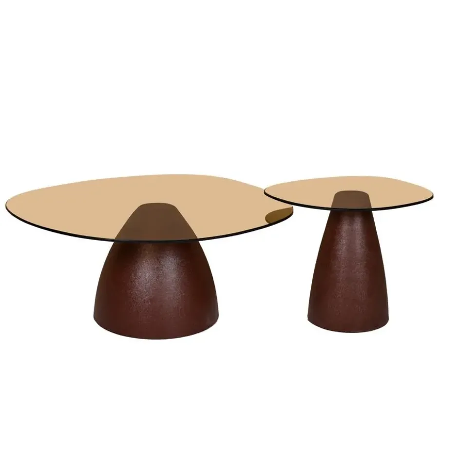 Brix - Bijzettafel - Brix Mylon Burgundy 50cm - Bruin