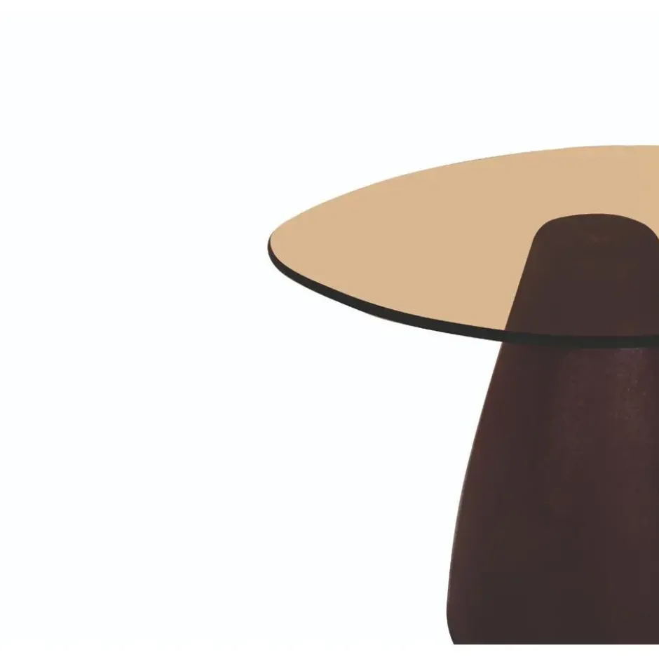 Brix - Bijzettafel - Brix Mylon Burgundy 50cm - Bruin