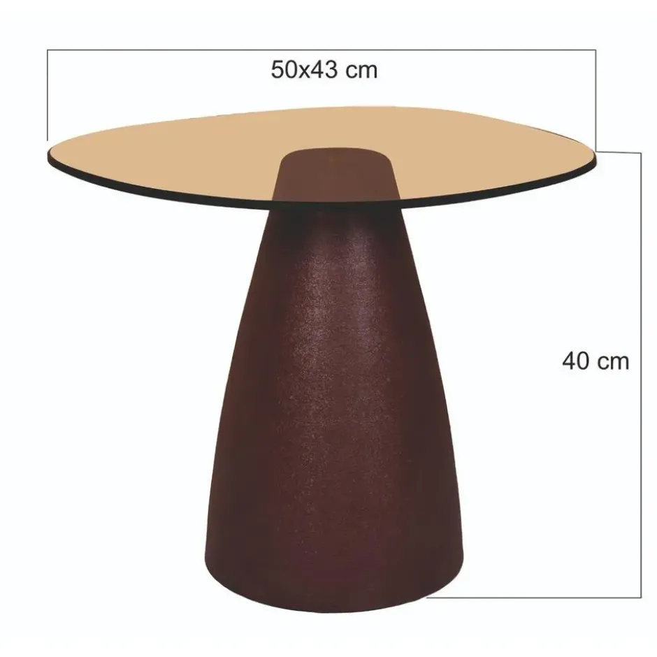 Brix - Bijzettafel - Brix Mylon Burgundy 50cm - Bruin