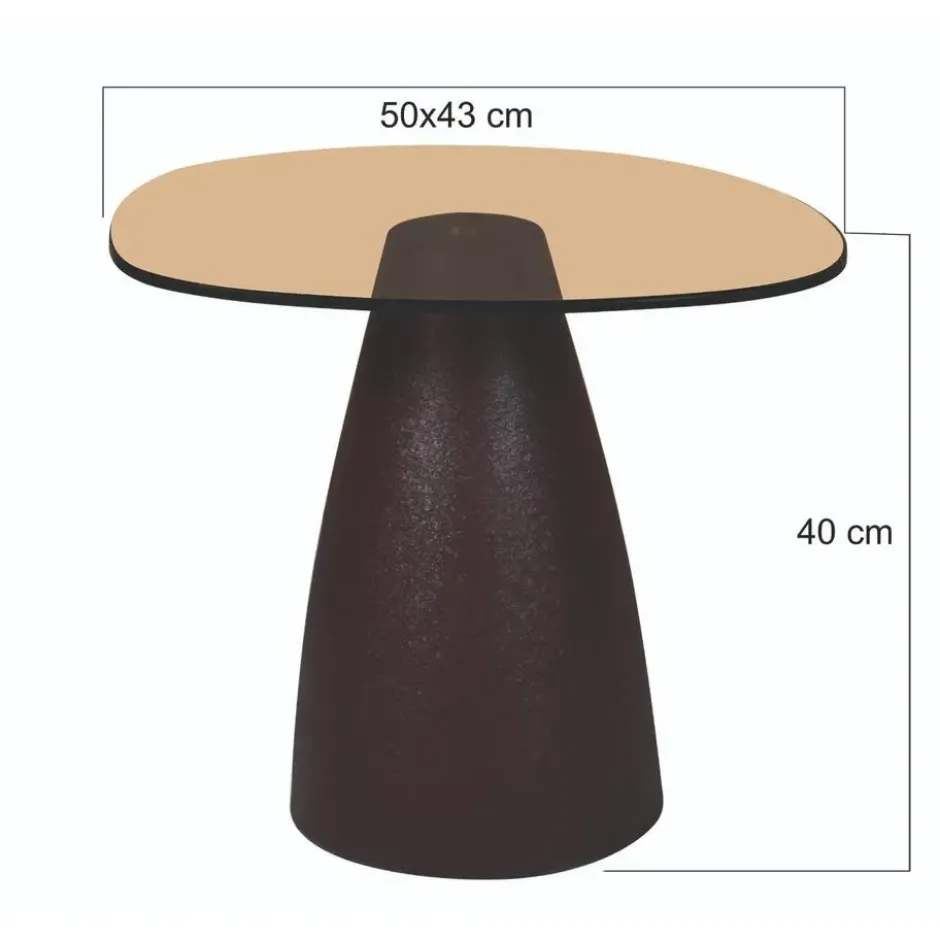 Brix - Bijzettafel - Brix Mylon Brown 50cm - Bruin