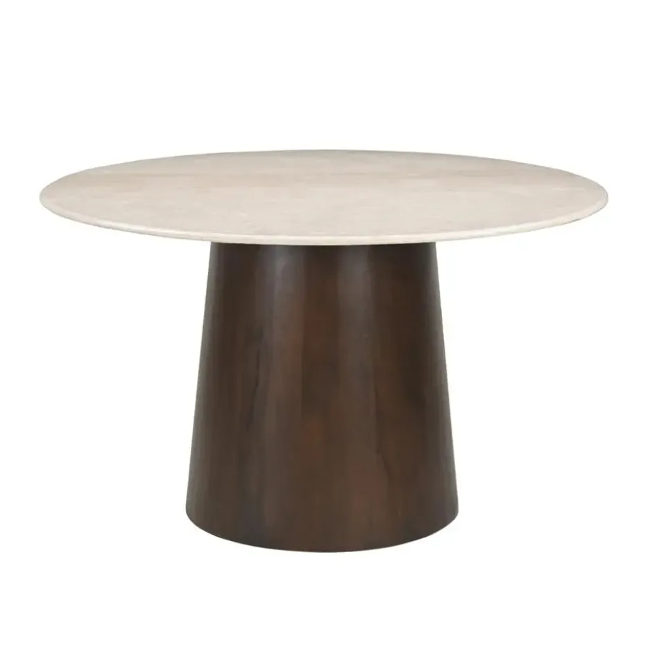 Brix - Eetkamertafel - Brix Bottecino Rond 130cm - Beige
