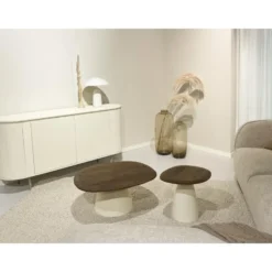 Brix - Salontafel Marron - Beige - Mangohout - 86 cm