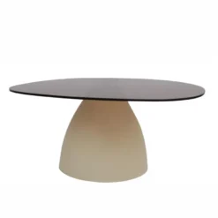 Brix - Salontafel Mylon - Beige - Glas - 86 cm