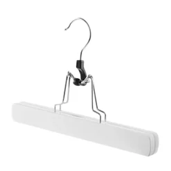 12 Broekhangers met Klemmen - Clip hangers - Wit