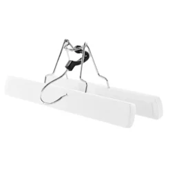 12 Broekhangers met Klemmen - Clip hangers - Wit