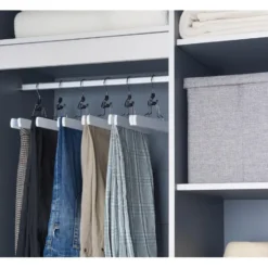 12 Broekhangers met Klemmen - Clip hangers - Wit